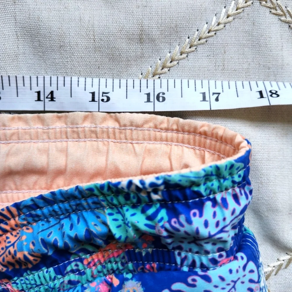 Michael's Swim Shorts Men's Medium Tropical Leaf Print Quick Dry EUC‎ Drawstring